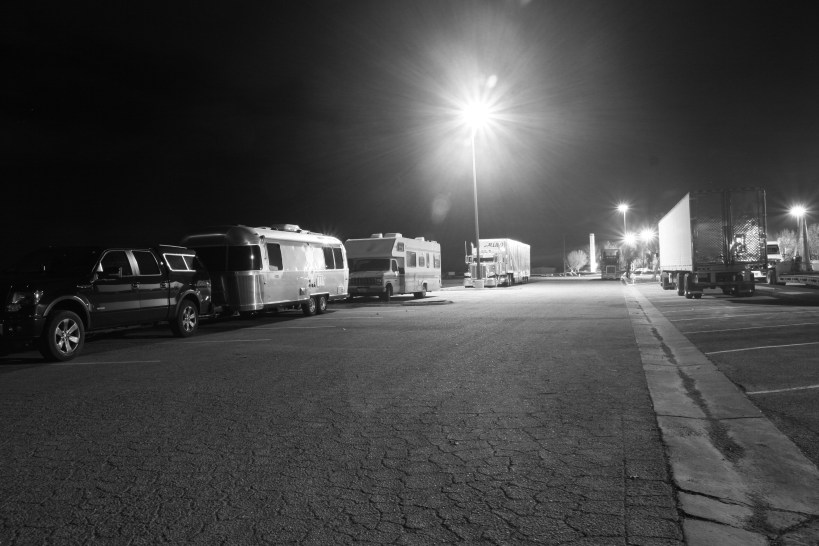 Cozy in a Walmart parking lot
