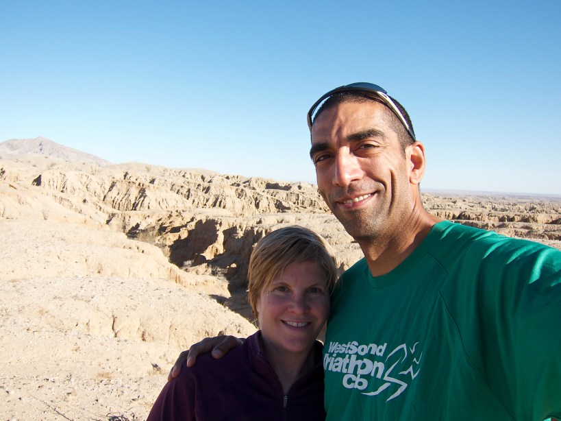 Kelly and me enjoying the views and warm weather