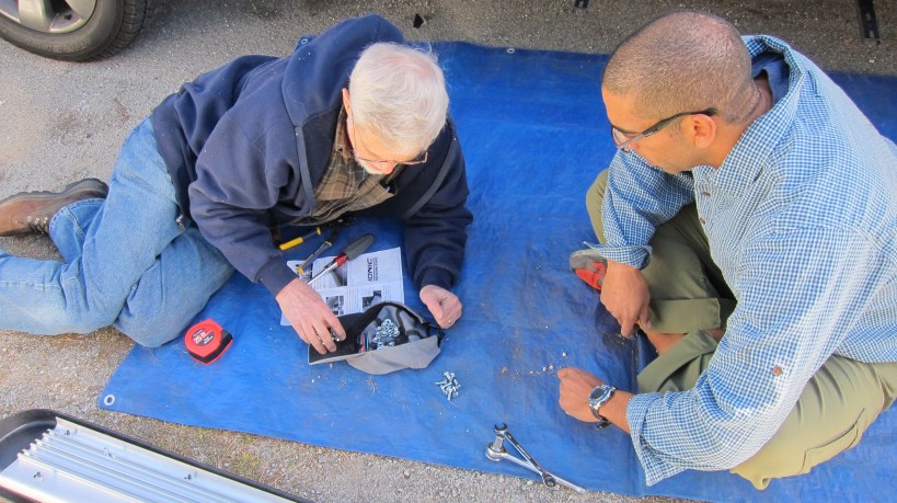 Ed and me sorting nuts and bolts