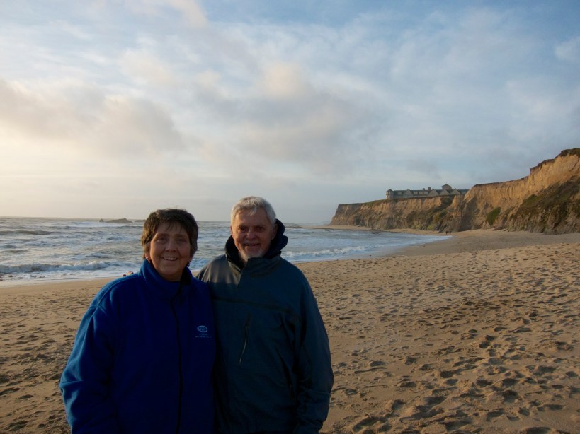Ed and Mom - the Ritz Carlton in background