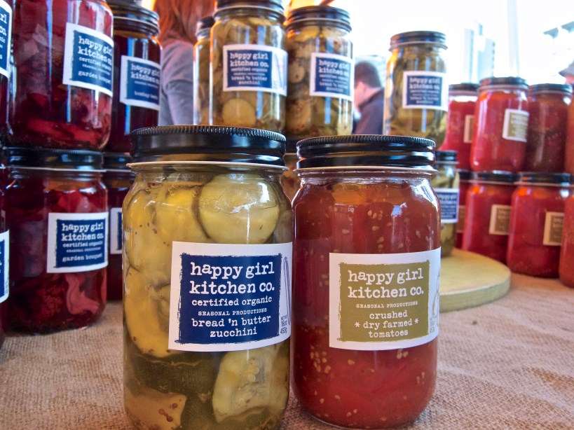 Our pickled zucchini and tomato sauce from Happy Girl Kitchen
