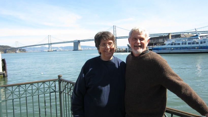 Mom and Ed at the Ferry Building
