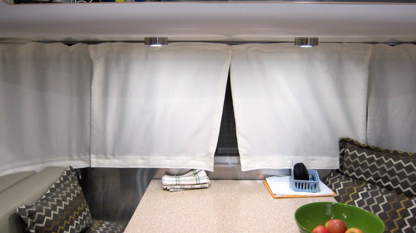 Clean curtains hung upside down