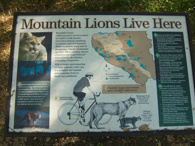 Warning sign at the trailhead