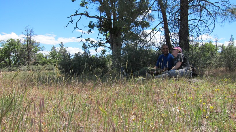 Relaxing and snacking