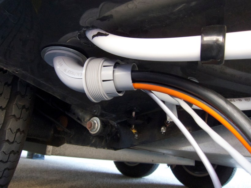 Wires exiting the coach