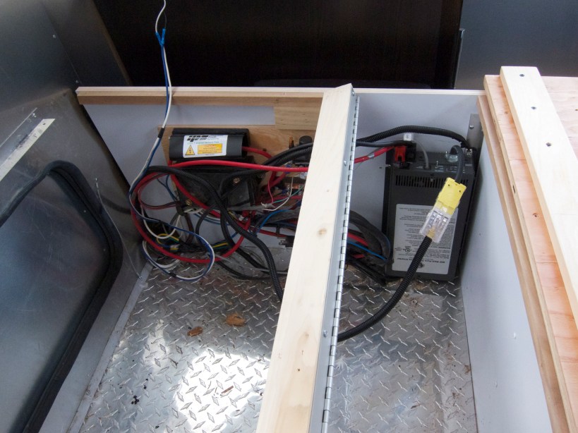 The forward garage/utility area