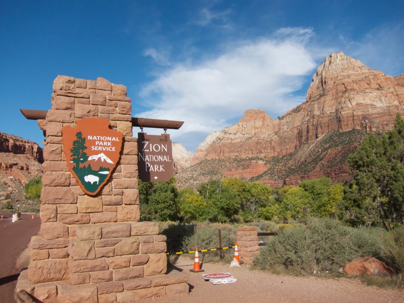 Entering Zion National Park