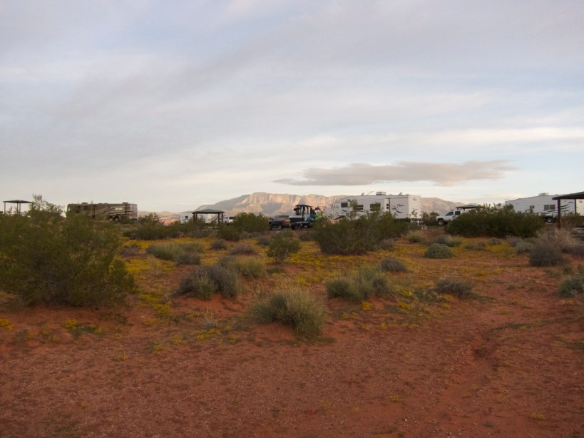 Looking out at the other campsites