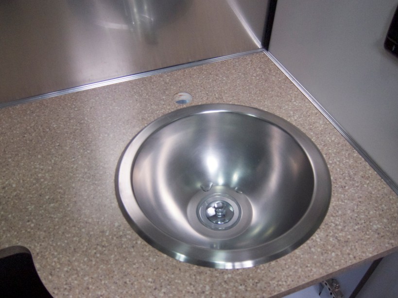 Countertop awaiting a new faucet