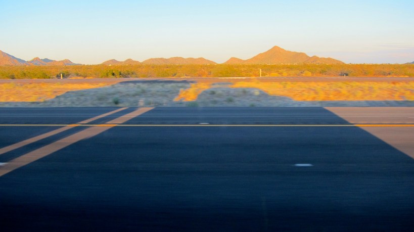 The sun sets along Interstate-10