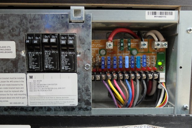 Circuit breakers for the AC and fuses for the DC
