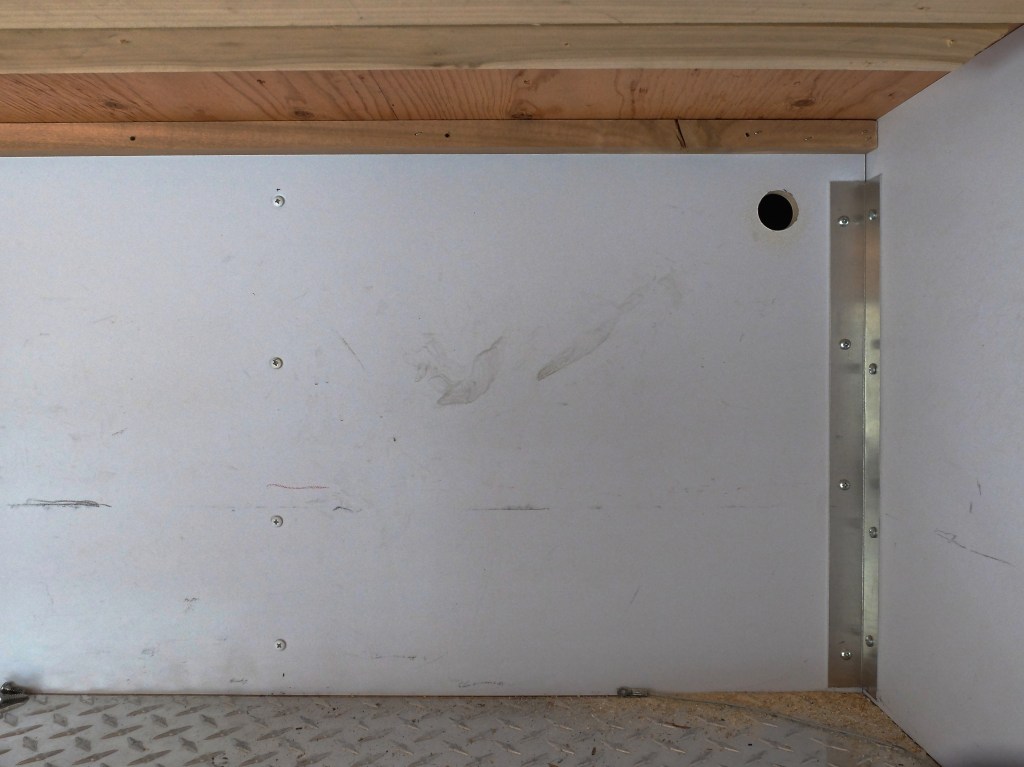 One of the holes awaiting the 12volt socket