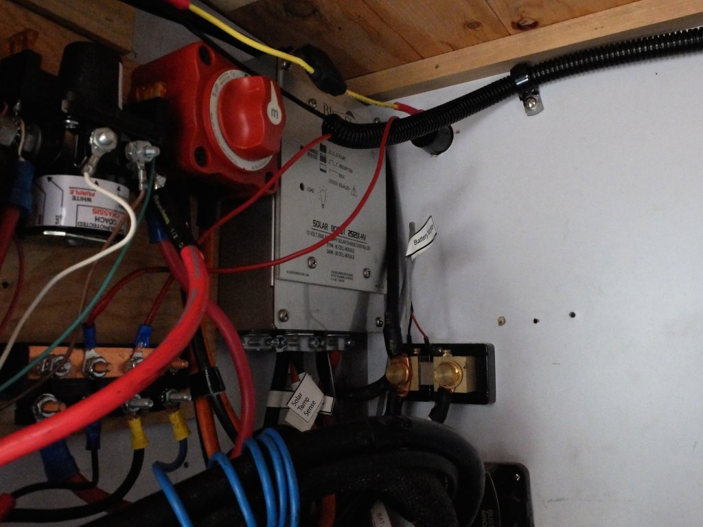 A spaghetti mix of wires.