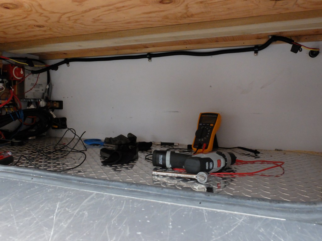 Wiring from the far side nightstand