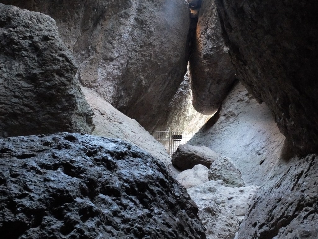 Just inside the cave, looking back towards the entrance