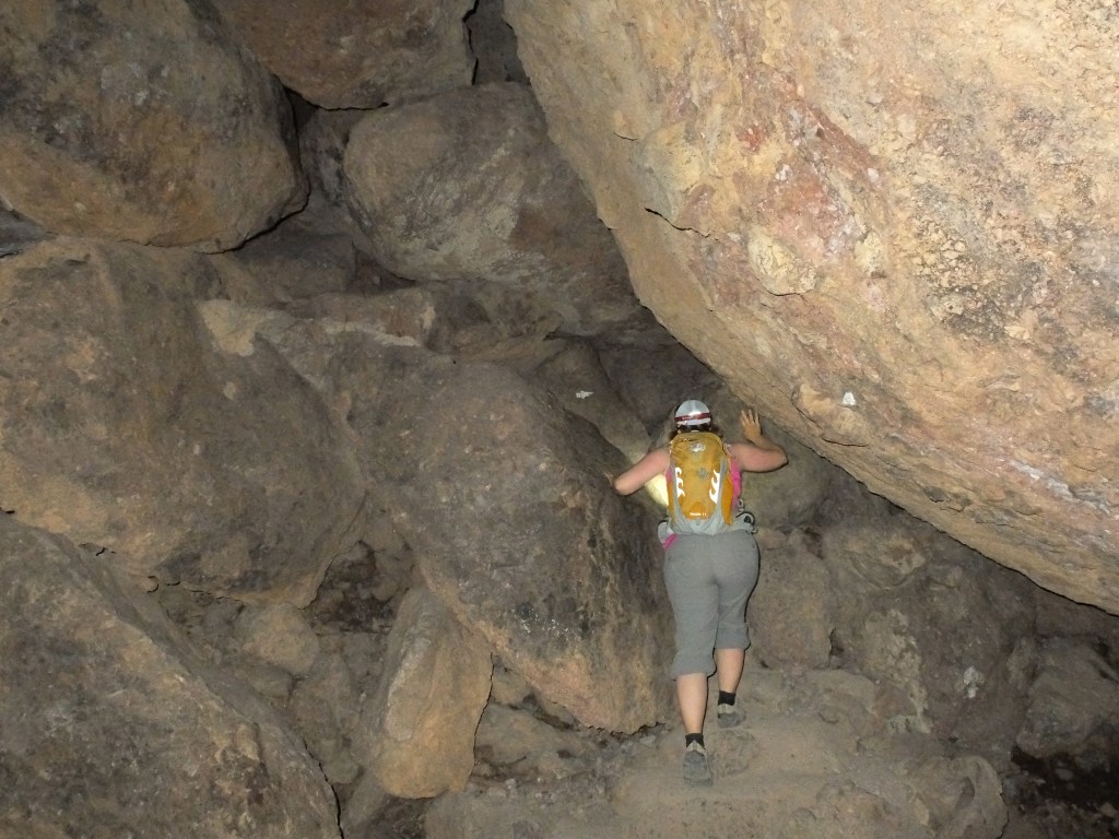 Kelly, cautiously making her way forward