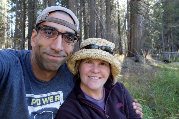 Dave / Kelly selfie at Tuolumne River