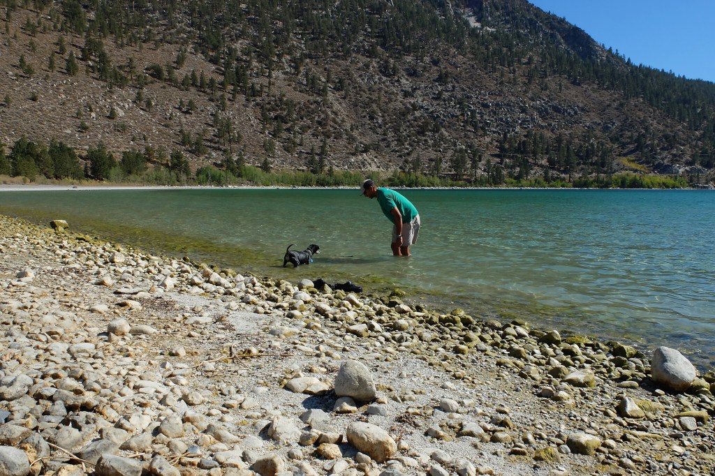 Playing with Lilly in June Lake