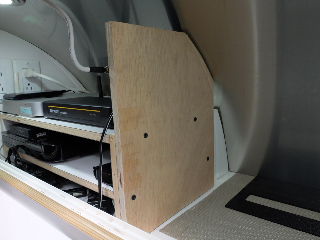 A piece of wood was added as a mounting plate